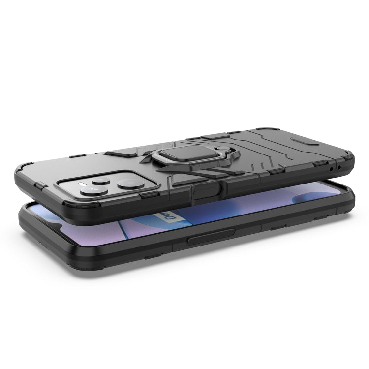 For Realme C35 Shockproof PC + TPU Protective Phone Case with Magnetic Ring Holder