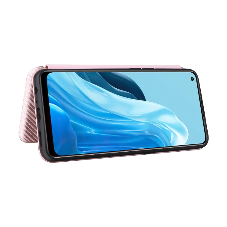 For OPPO Find X5 Lite Carbon Fiber Texture Leather Phone Case