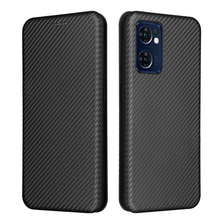 For OPPO Find X5 Lite Carbon Fiber Texture Leather Phone Case
