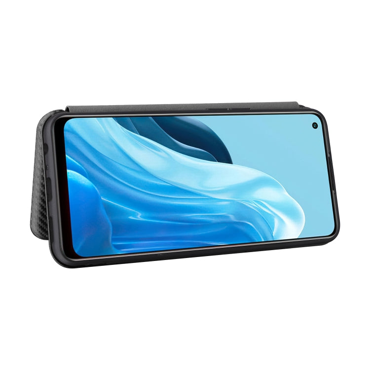 For OPPO Find X5 Lite Carbon Fiber Texture Leather Phone Case