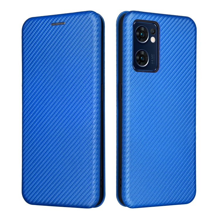 For OPPO Find X5 Lite Carbon Fiber Texture Leather Phone Case