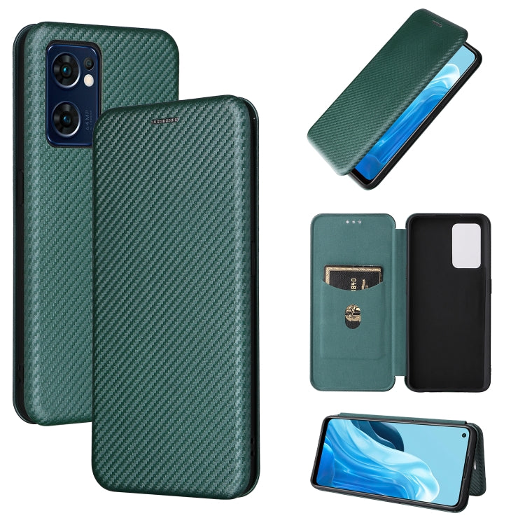 For OPPO Find X5 Lite Carbon Fiber Texture Leather Phone Case