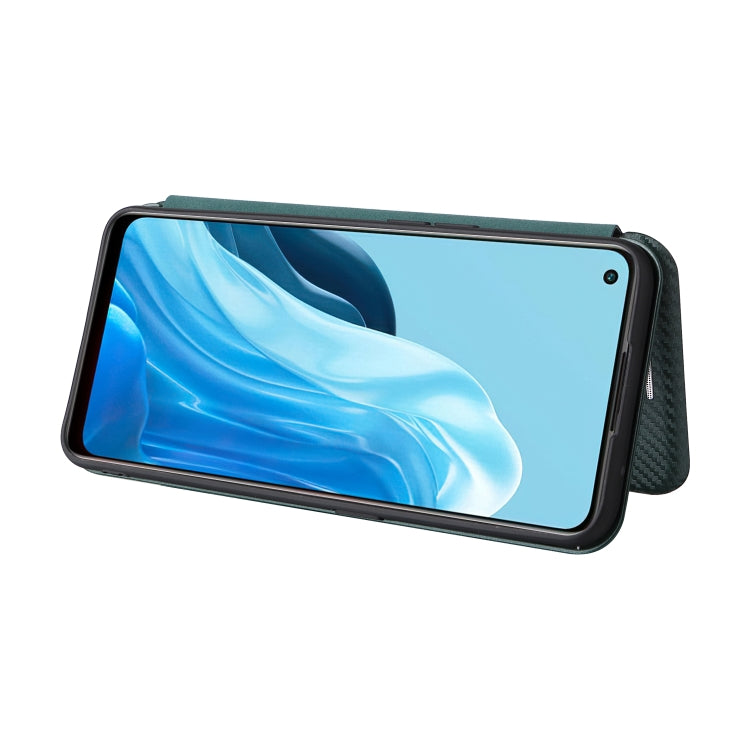For OPPO Find X5 Lite Carbon Fiber Texture Leather Phone Case