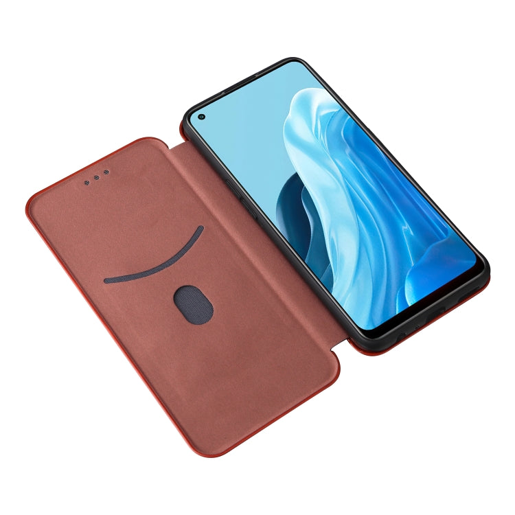 For OPPO Find X5 Lite Carbon Fiber Texture Leather Phone Case