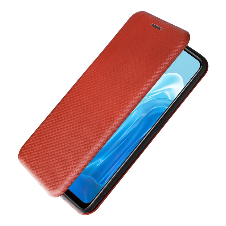 For OPPO Find X5 Lite Carbon Fiber Texture Leather Phone Case