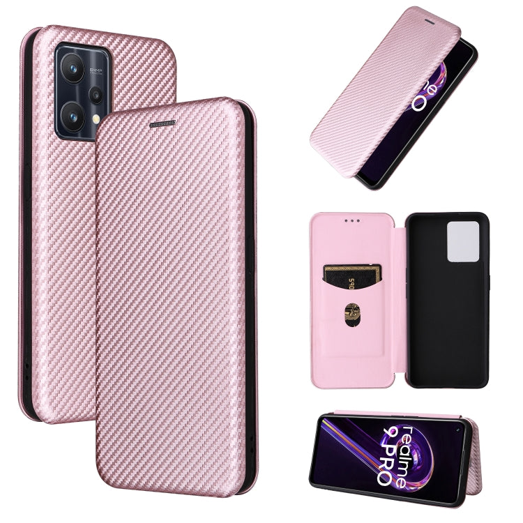 For OPPO Realme 9 Pro Carbon Fiber Texture Leather Phone Case