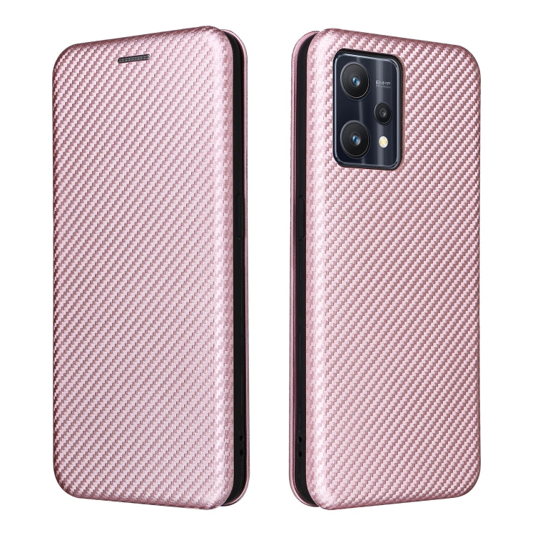 For OPPO Realme 9 Pro Carbon Fiber Texture Leather Phone Case
