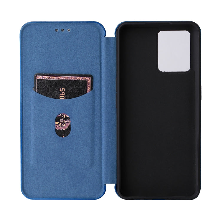 For OPPO Realme 9 Pro Carbon Fiber Texture Leather Phone Case