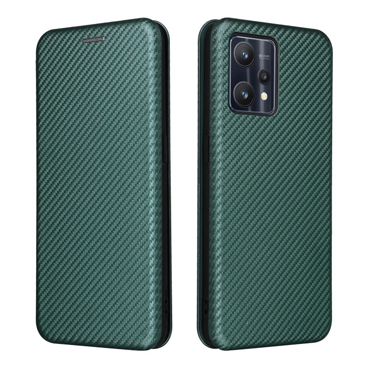 For OPPO Realme 9 Pro Carbon Fiber Texture Leather Phone Case