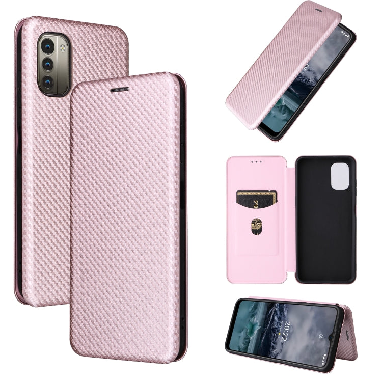 For Nokia G11 / G21 Carbon Fiber Texture Leather Phone Case