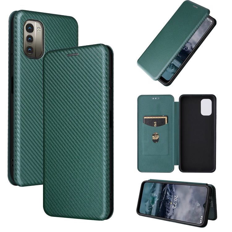 For Nokia G11 / G21 Carbon Fiber Texture Leather Phone Case