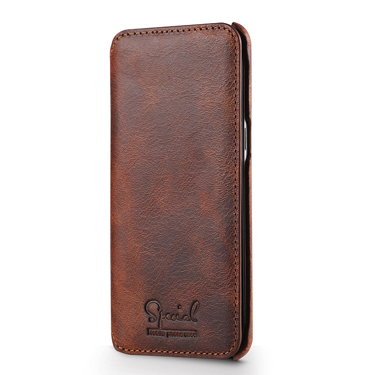 For Galaxy S8 Denior Oil Wax Cowhide Simple Horizontal Flip Leather Case with Card Slots & Wallet