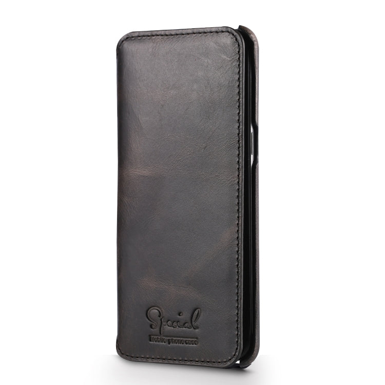 For Galaxy S8 Plus Denior Oil Wax Cowhide Simple Horizontal Flip Leather Case with Card Slots & Wallet