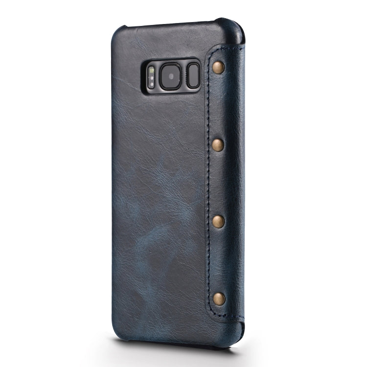 For Galaxy S8 Plus Denior Oil Wax Cowhide Simple Horizontal Flip Leather Case with Card Slots & Wallet