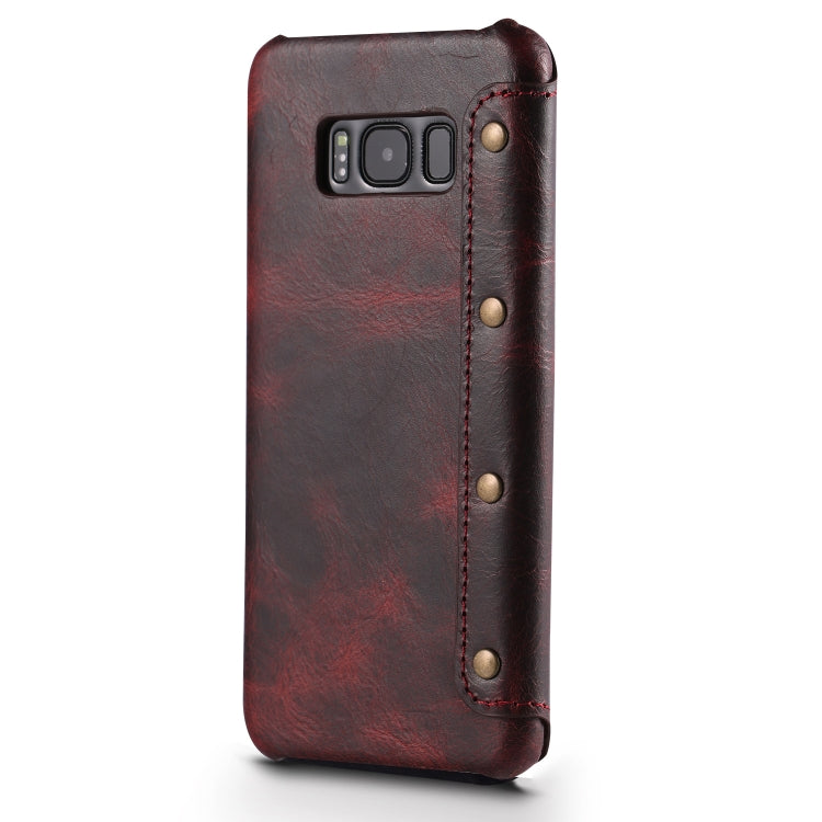 For Galaxy S8 Plus Denior Oil Wax Cowhide Simple Horizontal Flip Leather Case with Card Slots & Wallet