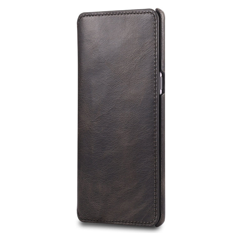 For Galaxy S9 Denior Oil Wax Cowhide Simple Horizontal Flip Leather Case with Card Slots & Wallet