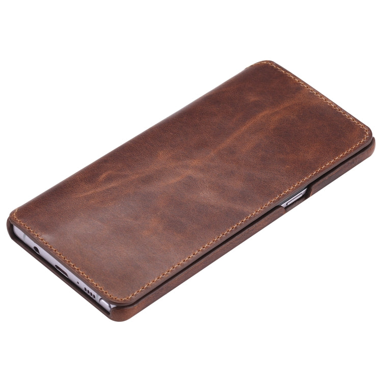 For Galaxy S9 Denior Oil Wax Cowhide Simple Horizontal Flip Leather Case with Card Slots & Wallet