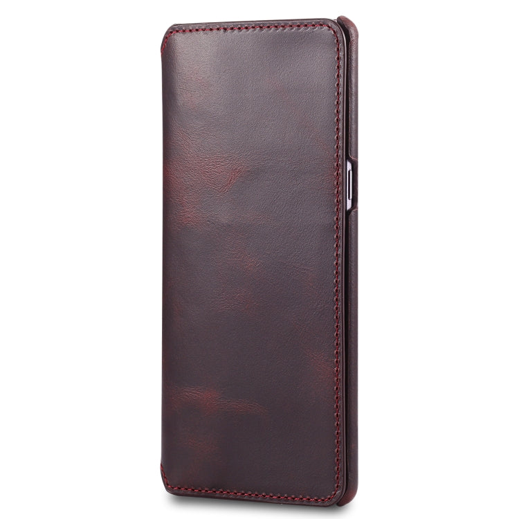For Galaxy S9 Denior Oil Wax Cowhide Simple Horizontal Flip Leather Case with Card Slots & Wallet