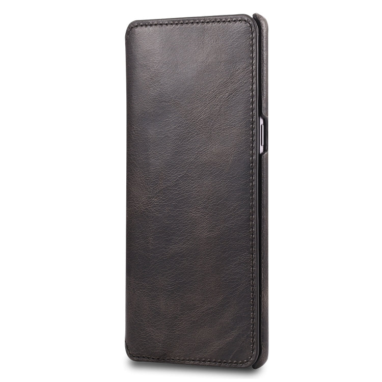 For Galaxy S9 Plus Denior Oil Wax Cowhide Simple Horizontal Flip Leather Case with Card Slots & Wallet