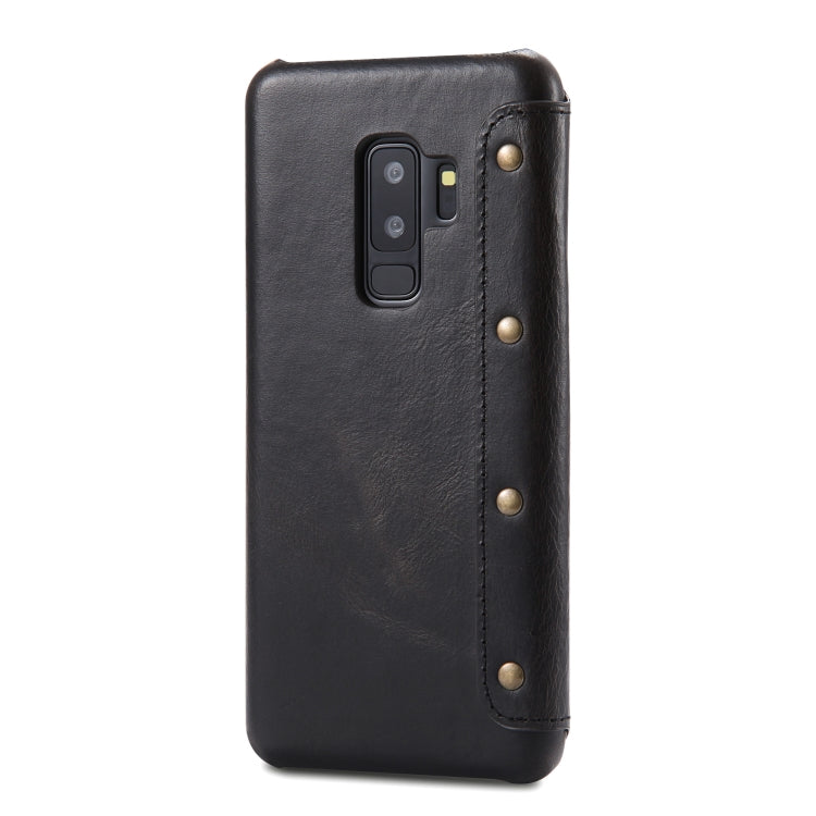 For Galaxy S9 Plus Denior Oil Wax Cowhide Simple Horizontal Flip Leather Case with Card Slots & Wallet