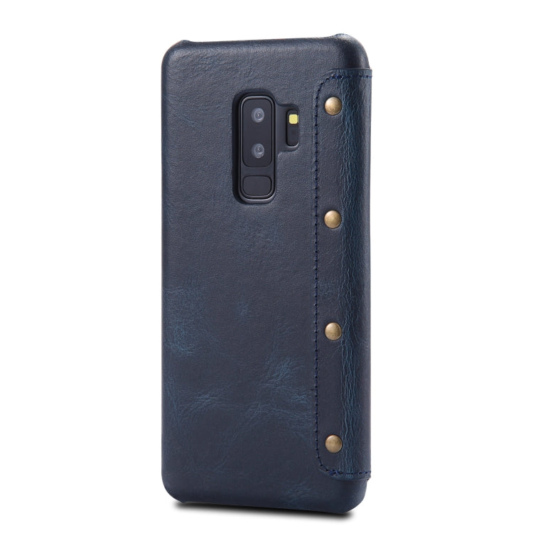 For Galaxy S9 Plus Denior Oil Wax Cowhide Simple Horizontal Flip Leather Case with Card Slots & Wallet