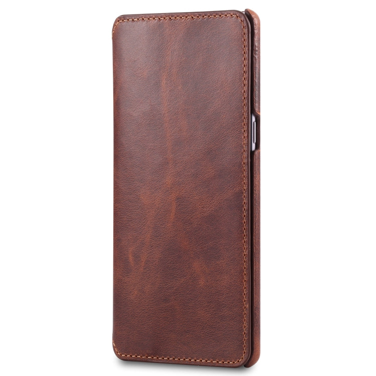 For Galaxy S9 Plus Denior Oil Wax Cowhide Simple Horizontal Flip Leather Case with Card Slots & Wallet