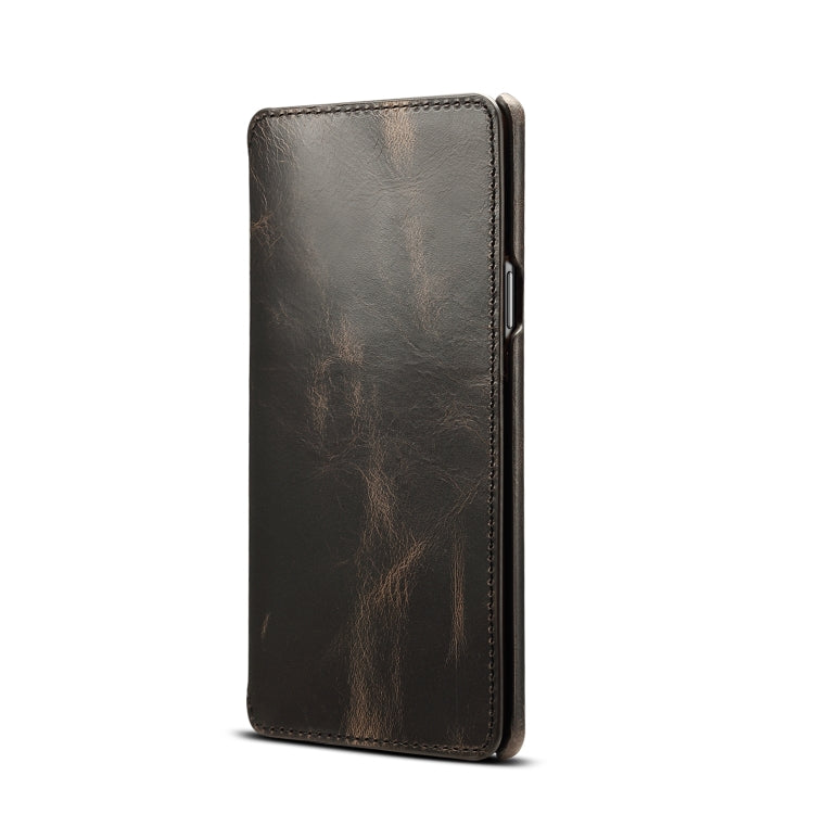 For Galaxy Note9 Denior Oil Wax Cowhide Simple Horizontal Flip Leather Case with Card Slots & Wallet