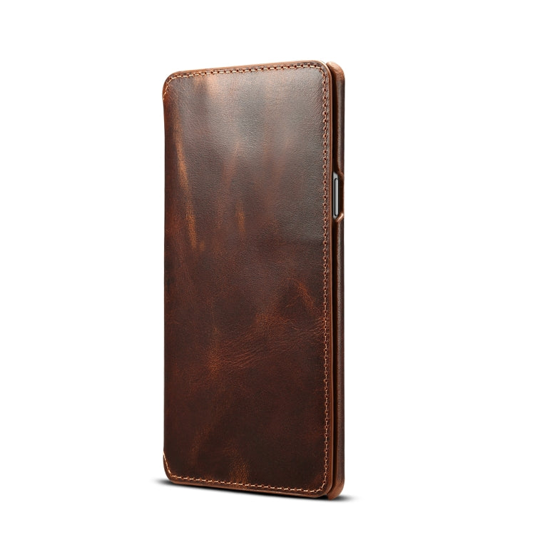For Galaxy Note9 Denior Oil Wax Cowhide Simple Horizontal Flip Leather Case with Card Slots & Wallet