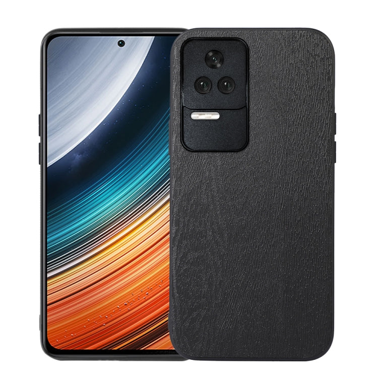 For Xiaomi Redmi K40S 5G Wood Texture PU Phone Case