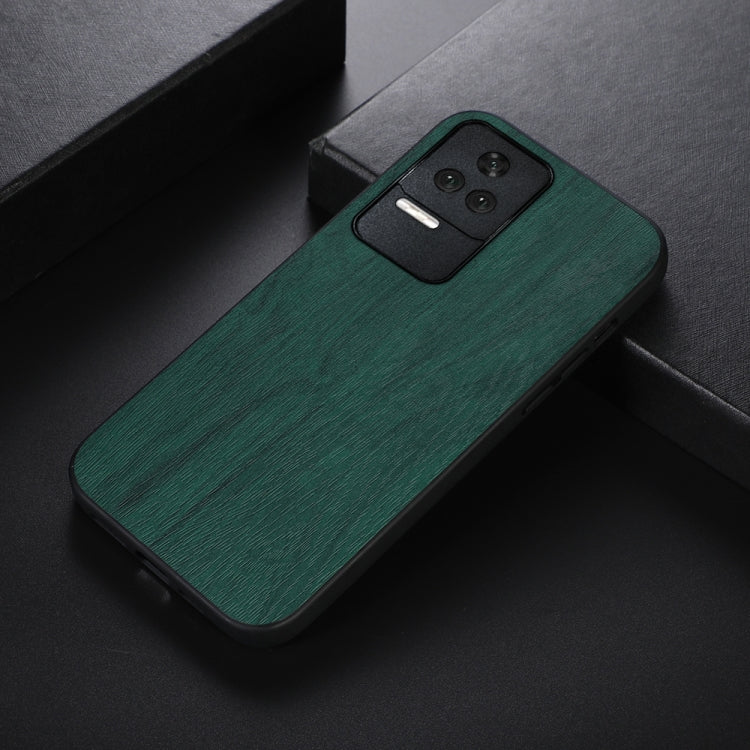 For Xiaomi Redmi K40S 5G Wood Texture PU Phone Case