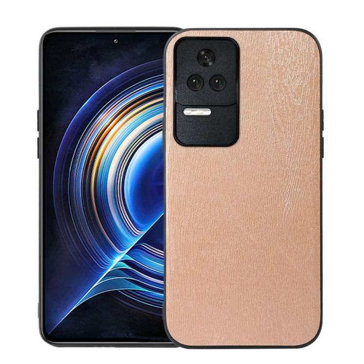 For Xiaomi Redmi K50 / K50 Pro 5G Wood Texture PU Phone Case