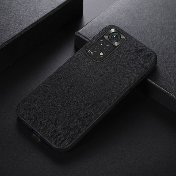 For Xiaomi Redmi Note 11 4G / Note 11S Wood Texture PU Phone Case
