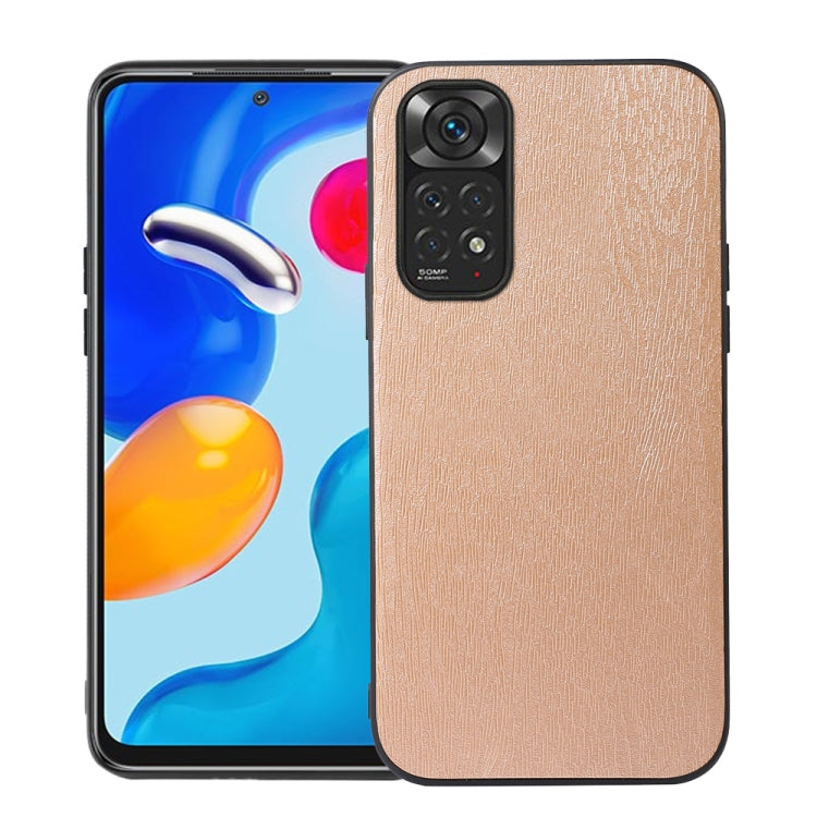 For Xiaomi Redmi Note 11 4G / Note 11S Wood Texture PU Phone Case