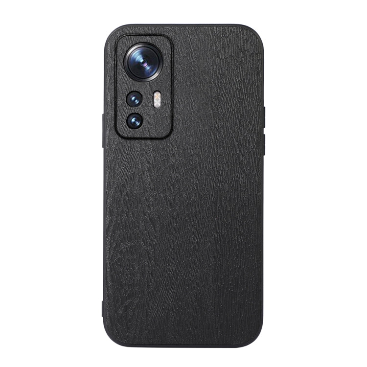 For Xiaomi 12 / 12X Wood Texture PU Phone Case