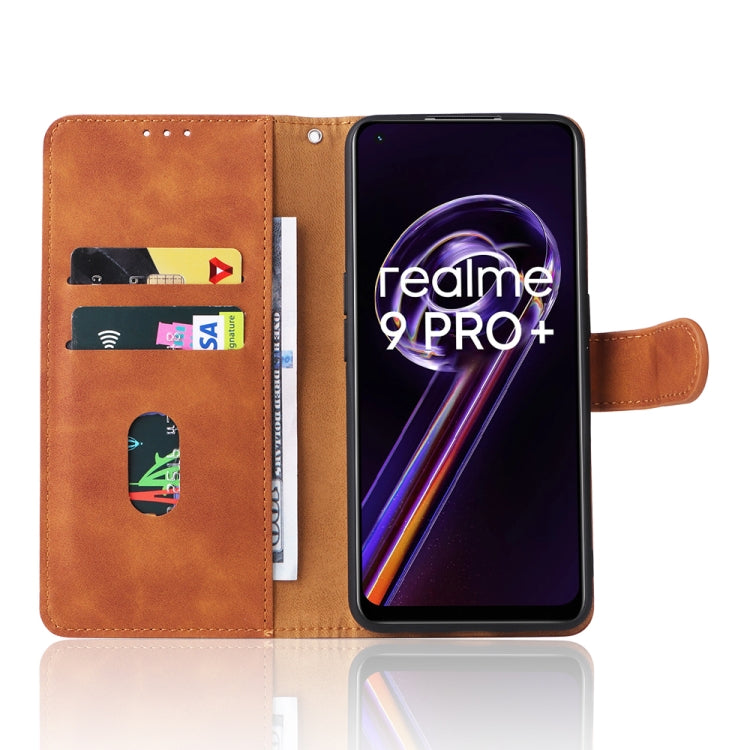 For OPPO Realme 9 Pro+ Skin Feel Magnetic Buckle Calf Texture Leather Phone Case