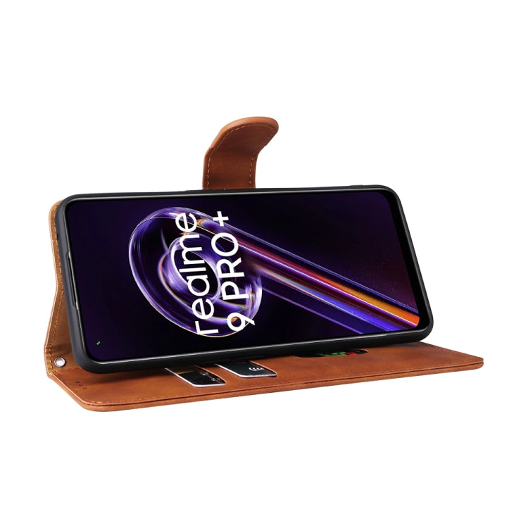 For OPPO Realme 9 Pro+ Skin Feel Magnetic Buckle Calf Texture Leather Phone Case