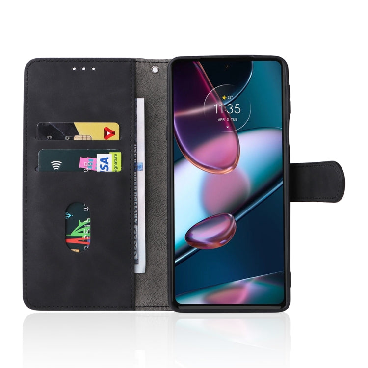 For Motorola Edge X30 Skin Feel Magnetic Buckle Calf Texture Leather Phone Case