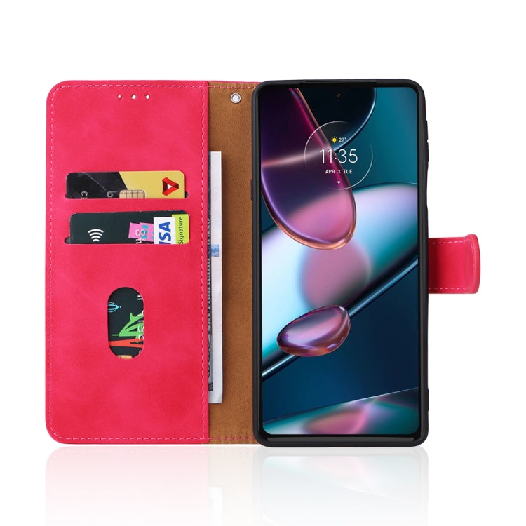 For Motorola Edge X30 Skin Feel Magnetic Buckle Calf Texture Leather Phone Case