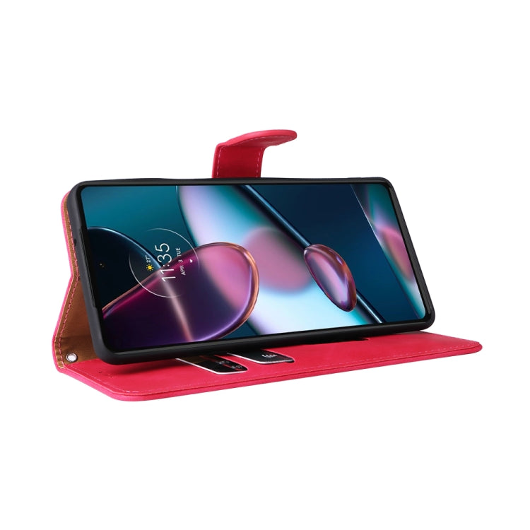 For Motorola Edge X30 Skin Feel Magnetic Buckle Calf Texture Leather Phone Case