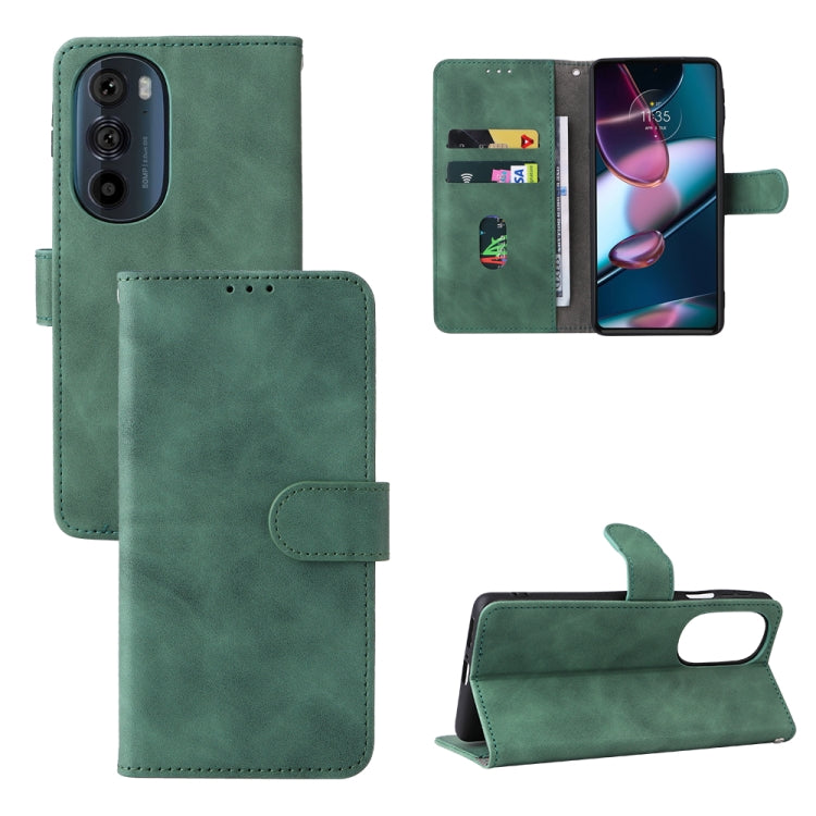 For Motorola Edge X30 Skin Feel Magnetic Buckle Calf Texture Leather Phone Case