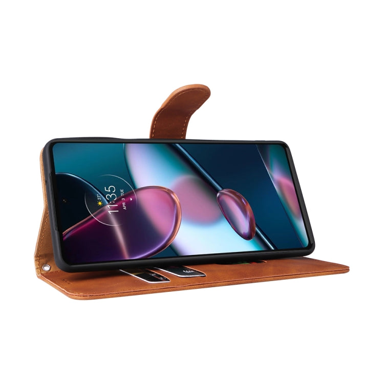 For Motorola Edge X30 Skin Feel Magnetic Buckle Calf Texture Leather Phone Case