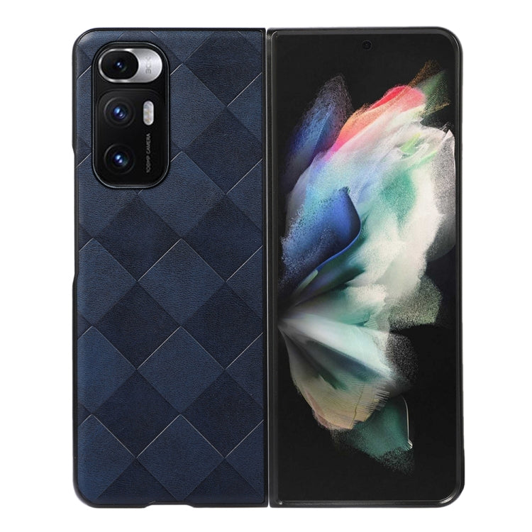 For Xiaomi Mi Mix Fold Weave Plaid PU Phone Case