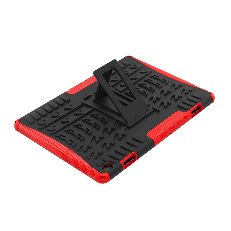 For Lenovo Tab M10 X605 / X505 Tire Texture Shockproof TPU+PC Protective Tablet Case with Holder