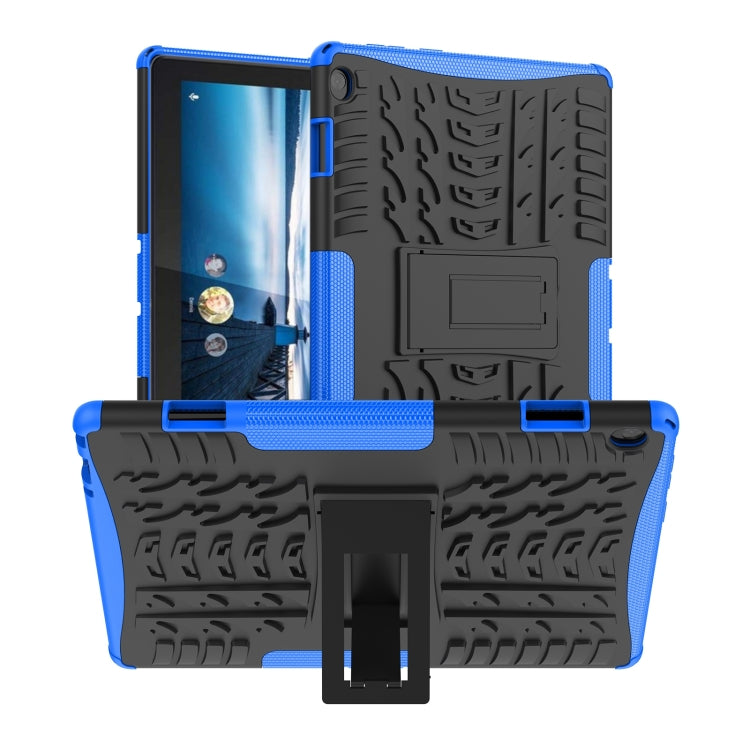 For Lenovo Tab M10 X605 / X505 Tire Texture Shockproof TPU+PC Protective Tablet Case with Holder
