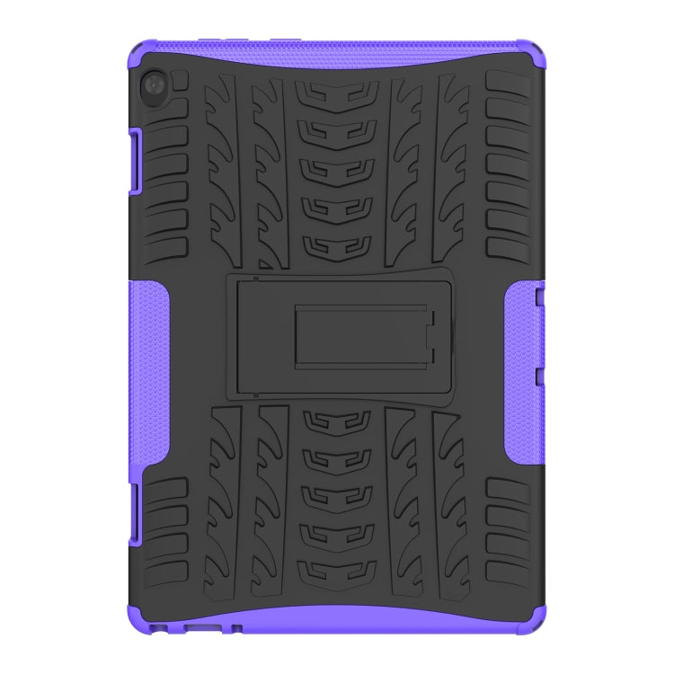 For Lenovo Tab M10 X605 / X505 Tire Texture Shockproof TPU+PC Protective Tablet Case with Holder