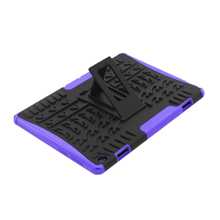 For Lenovo Tab M10 X605 / X505 Tire Texture Shockproof TPU+PC Protective Tablet Case with Holder