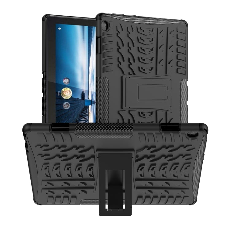 For Lenovo Tab M10 X605 / X505 Tire Texture Shockproof TPU+PC Protective Tablet Case with Holder