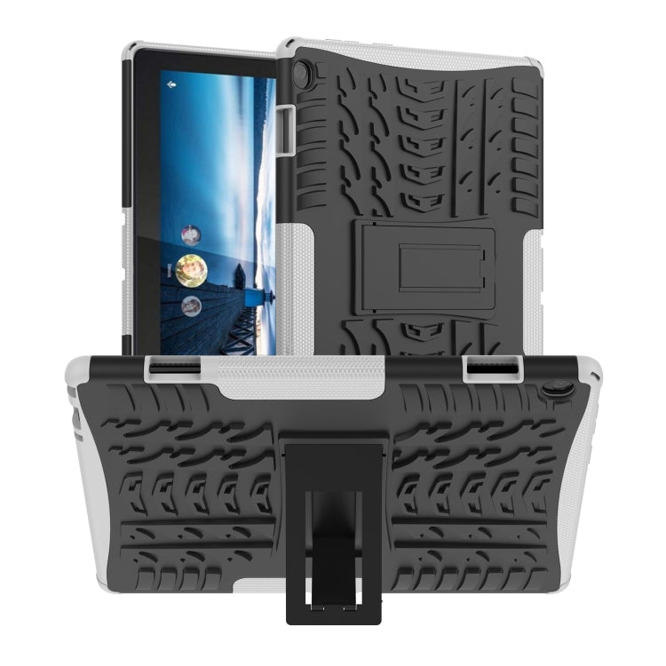 For Lenovo Tab M10 X605 / X505 Tire Texture Shockproof TPU+PC Protective Tablet Case with Holder