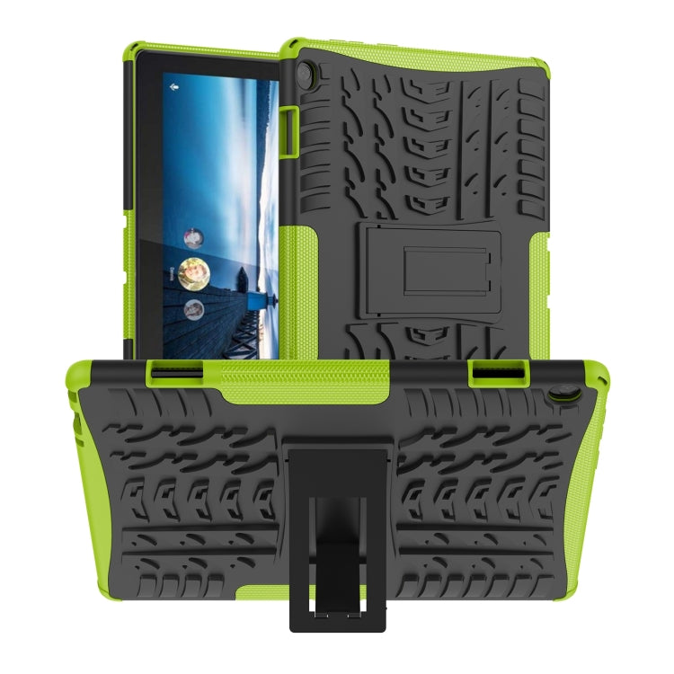 For Lenovo Tab M10 X605 / X505 Tire Texture Shockproof TPU+PC Protective Tablet Case with Holder