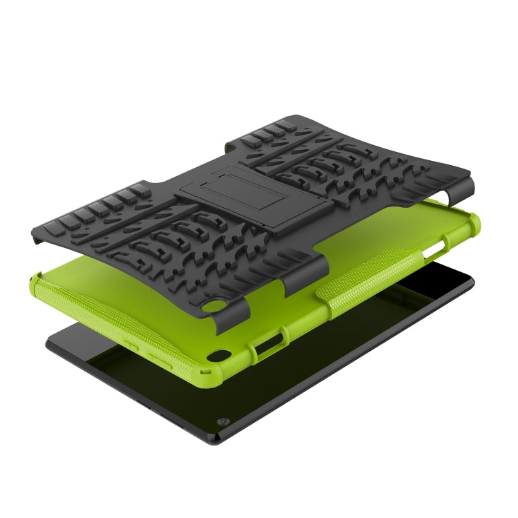 For Lenovo Tab M10 X605 / X505 Tire Texture Shockproof TPU+PC Protective Tablet Case with Holder
